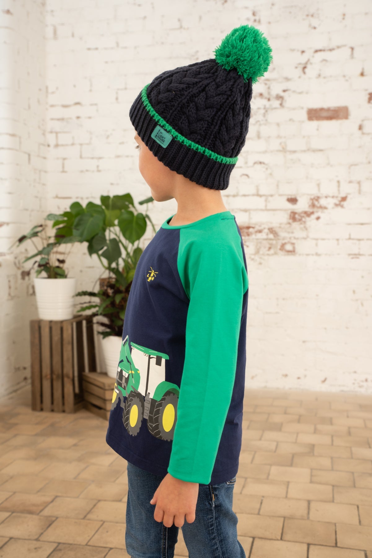 Mason Top - Green Front Loader-Lighthouse