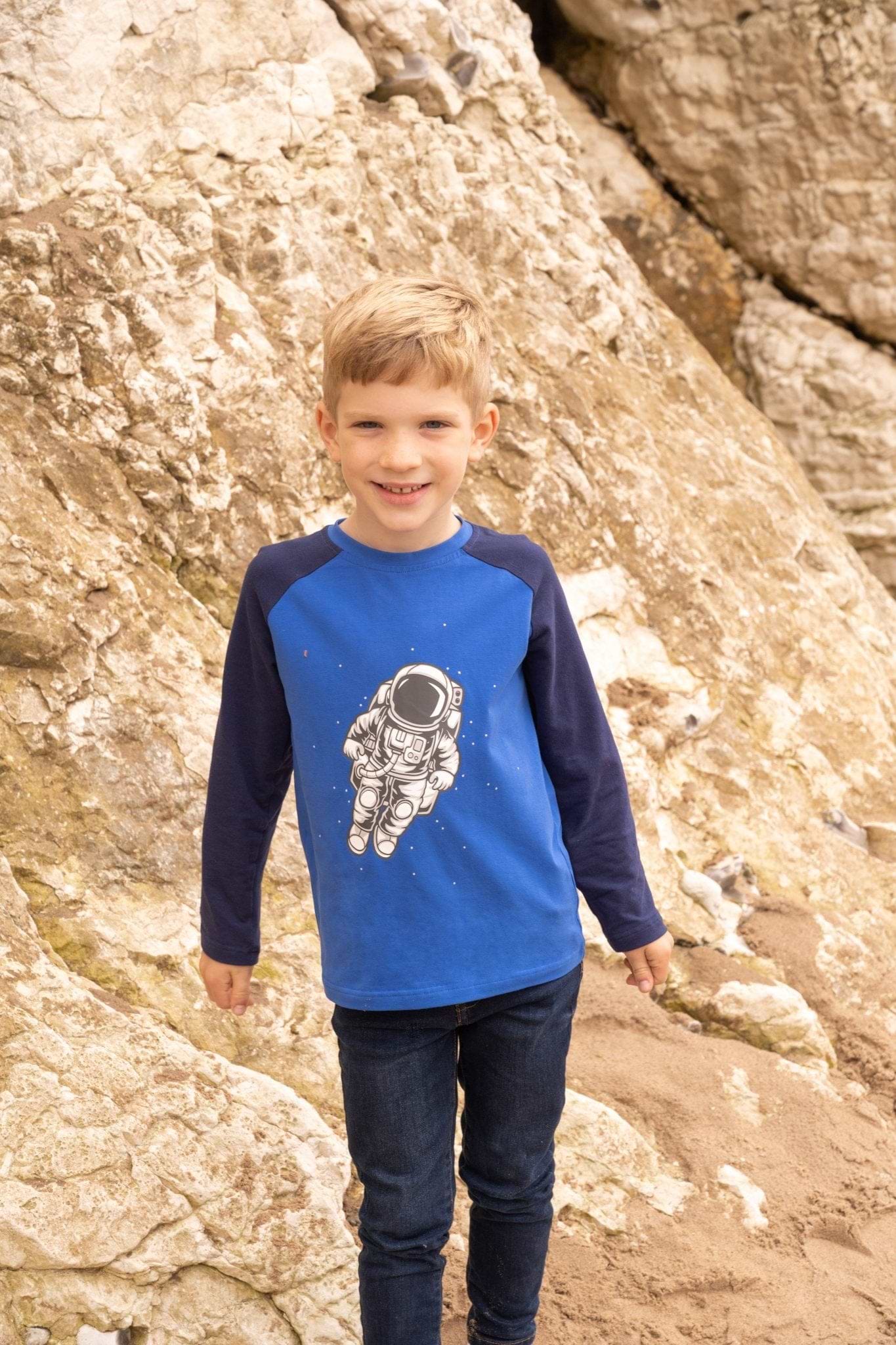 Mason Top - Spaceman Print-Lighthouse