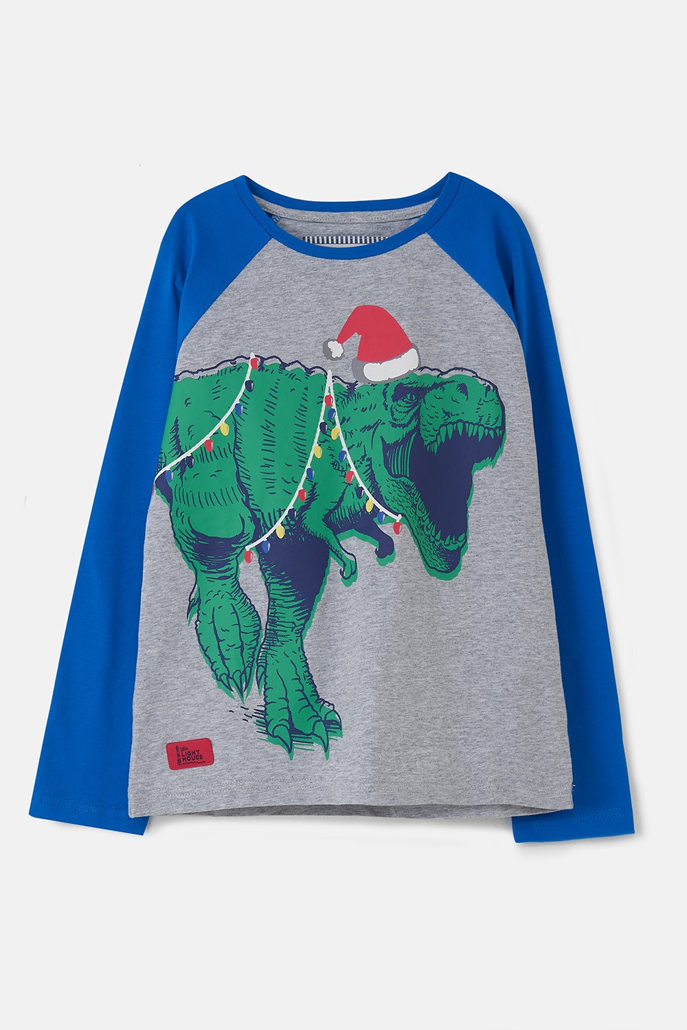 Oliver Top - Christmas Dino - Lighthouse