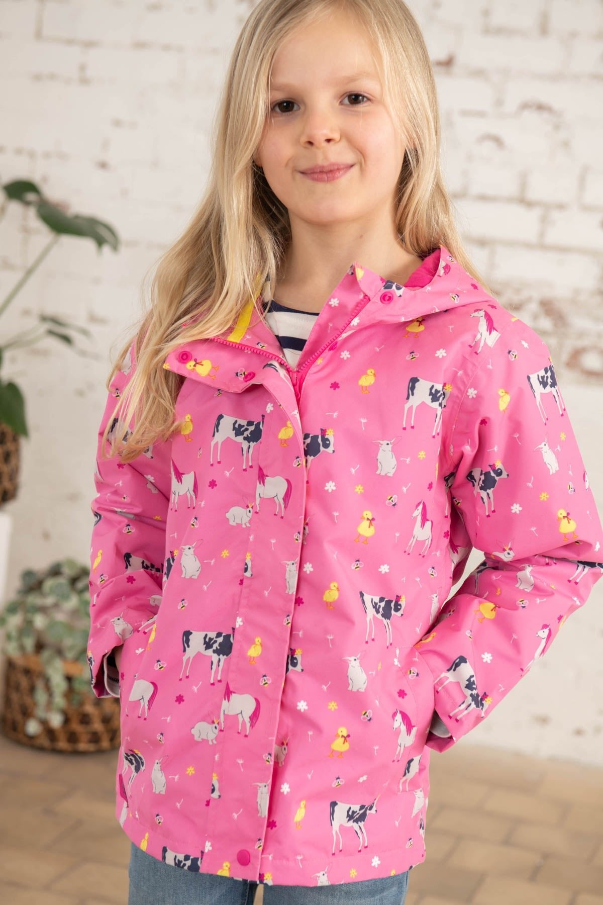 Olivia Jacket - Sweet Pea Farm Print - Lighthouse