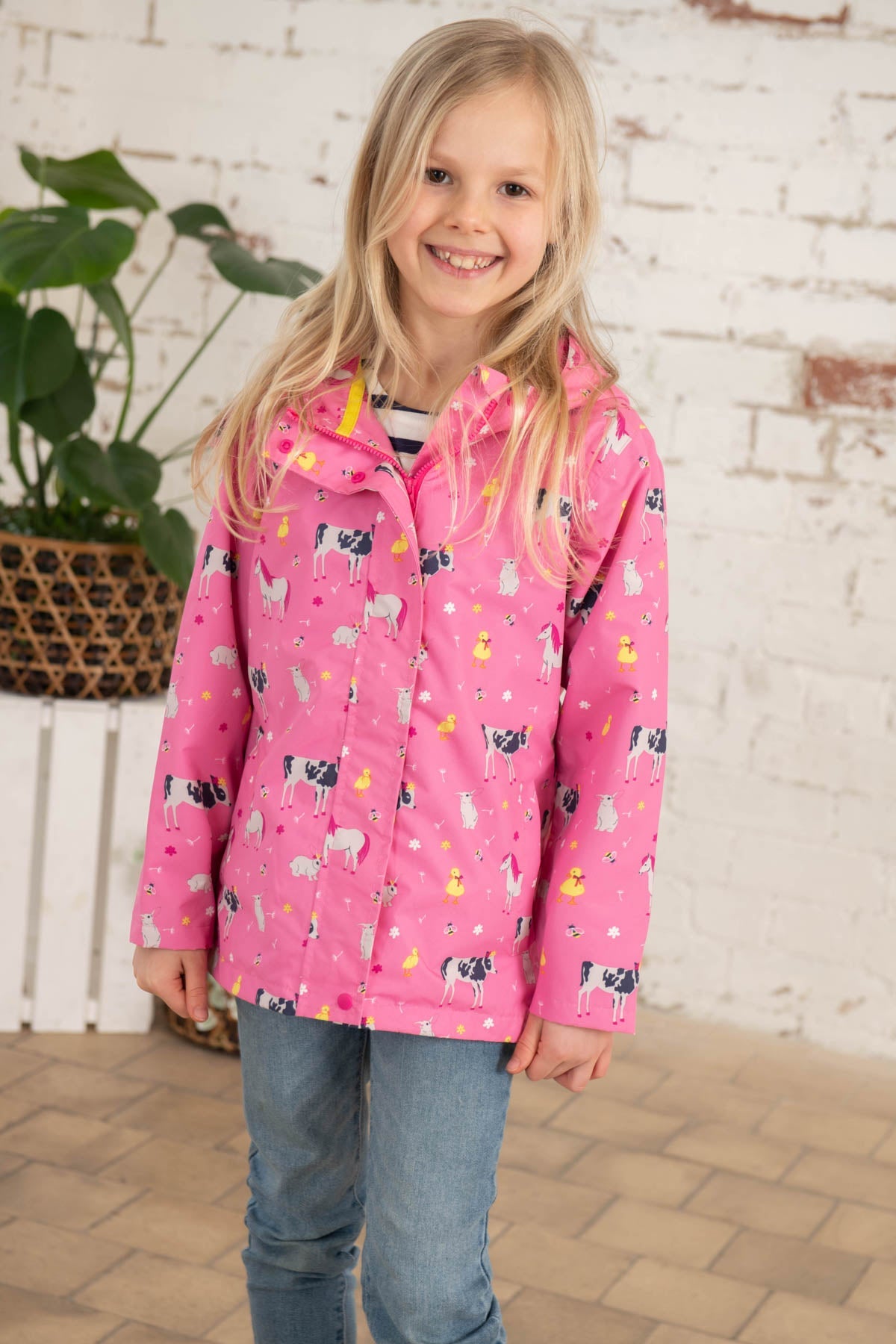 Olivia Jacket - Sweet Pea Farm Print - Lighthouse