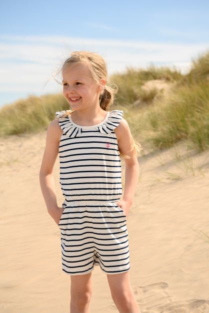 Penelope Playsuit - Cloud Stripe-Lighthouse