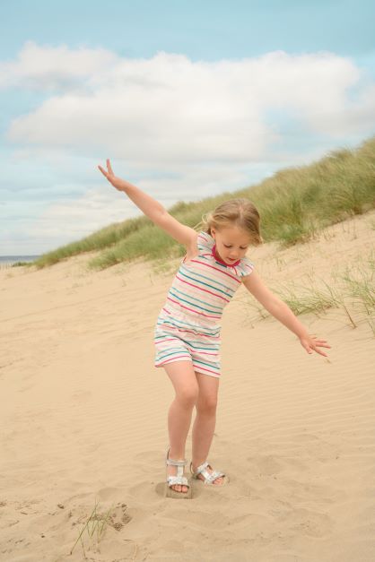 Penelope Playsuit - Teal Pink Stripe-Lighthouse