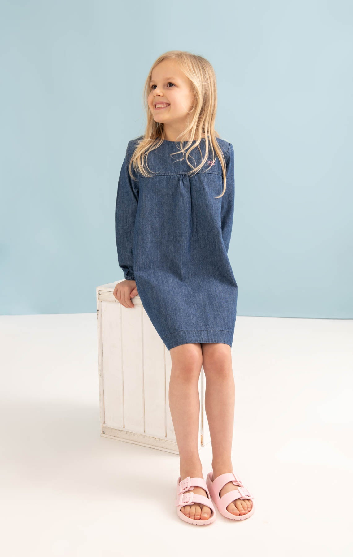 Penny Dress - Washed Denim - Lighthouse