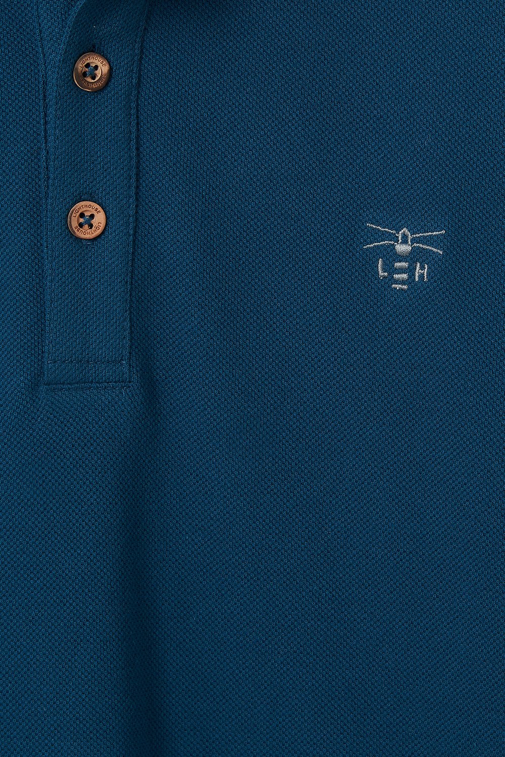 Pier Long Sleeve Polo - Blue Steel - Lighthouse