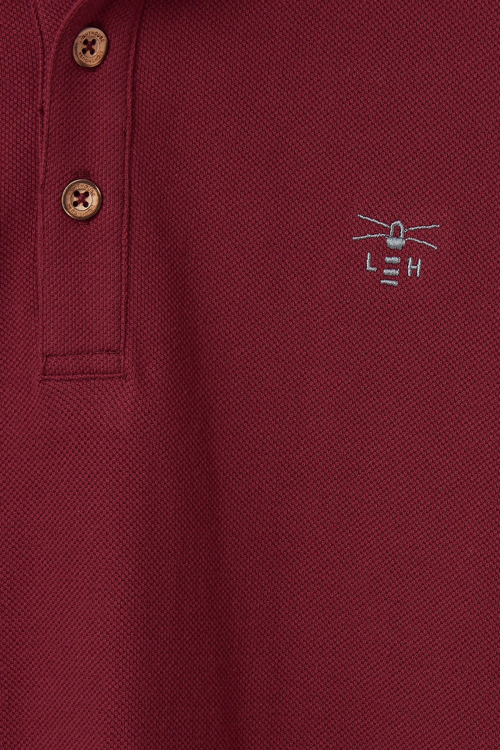 Pier Long Sleeve Polo - Bordeaux - Lighthouse