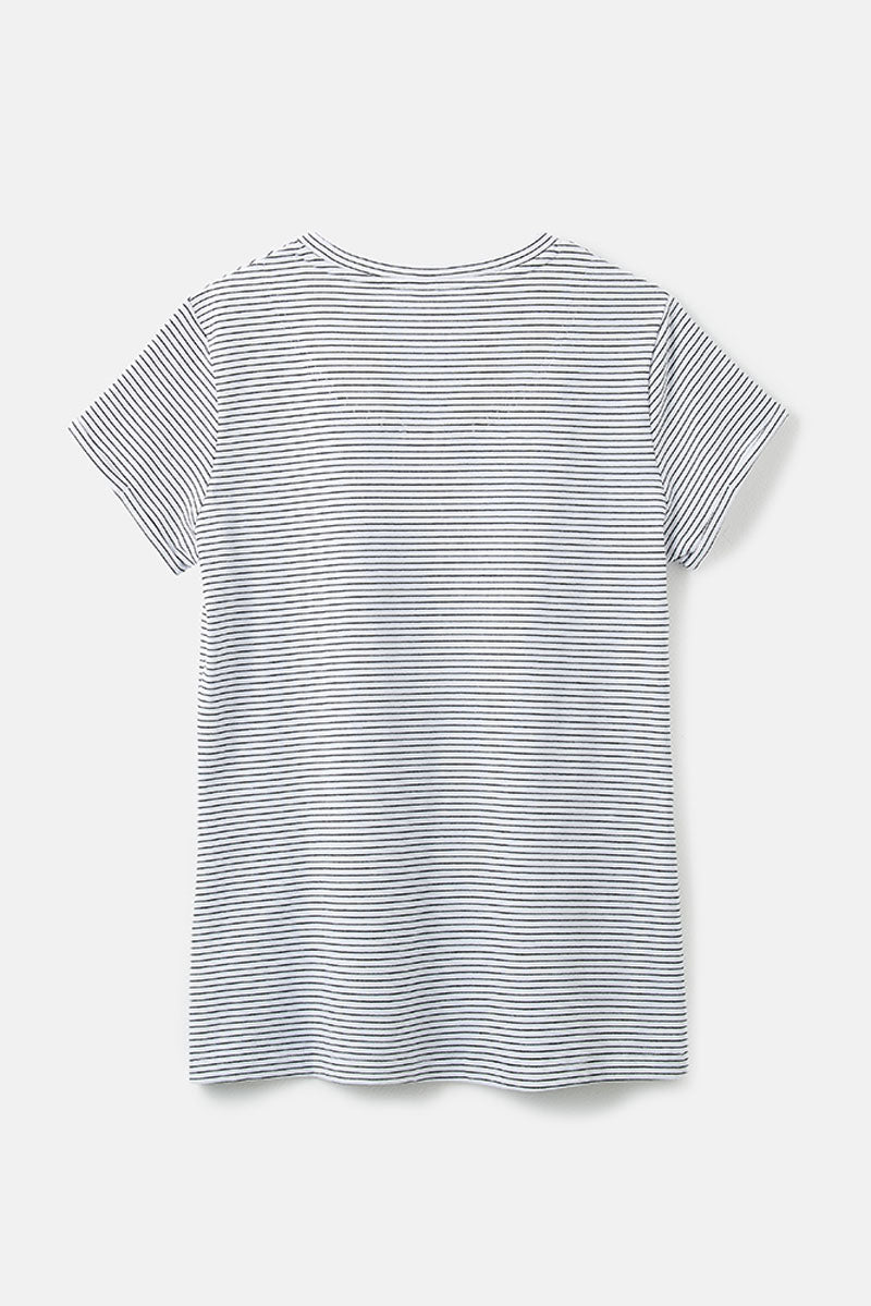 Seashore T Shirt - Cloud Midnight Stripe - Lighthouse