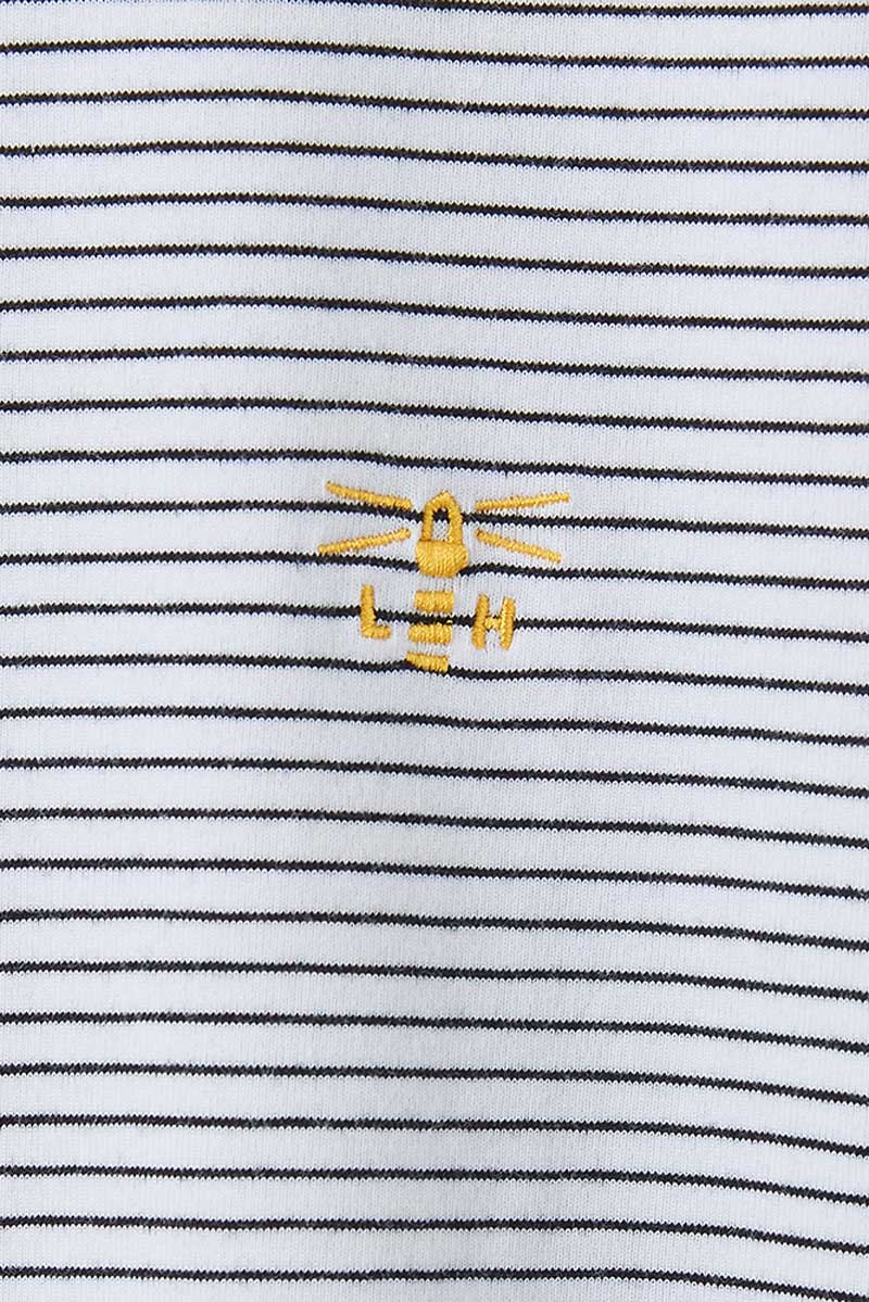 Seashore T Shirt - Cloud Midnight Stripe - Lighthouse