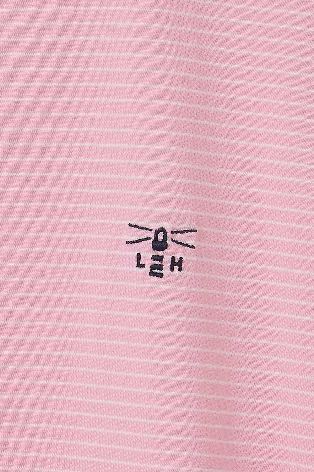 Seashore T Shirt - Rose Pink Stripe - Lighthouse