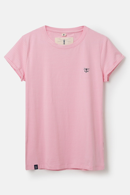 Seashore T Shirt - Rose Pink Stripe - Lighthouse
