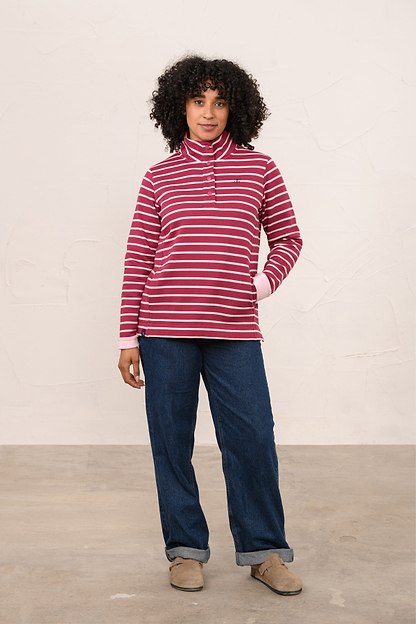 Haven Jersey - Berry Pale Pink Stripe