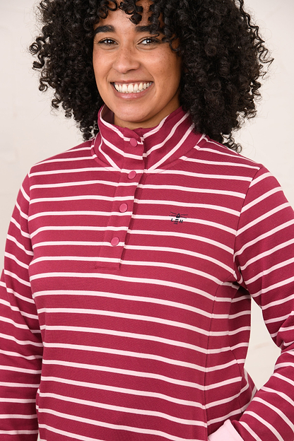 Haven Jersey - Berry Pale Pink Stripe