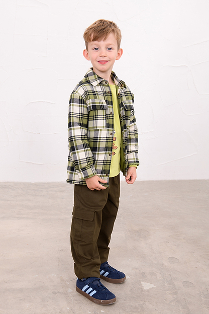 Hugo Overshirt - Soft Lime Cream Check