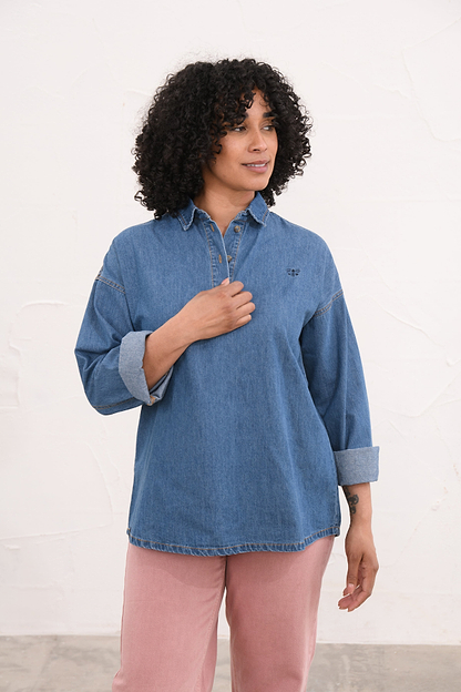 Leona Shirt - Washed Denim