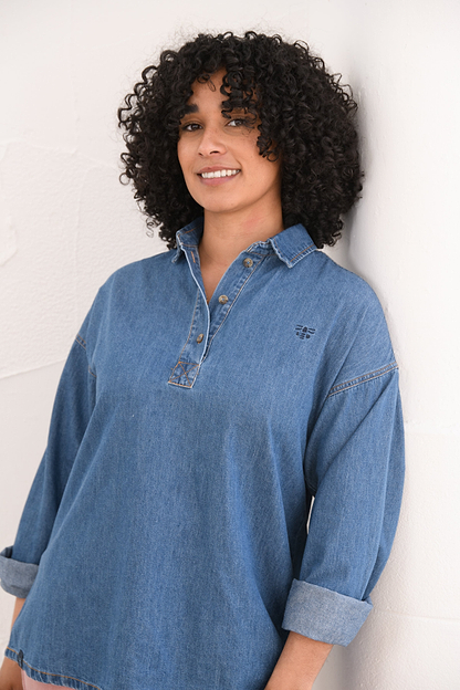 Leona Shirt - Washed Denim