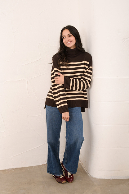 Luisa Jumper - Cocoa Cream Stripe