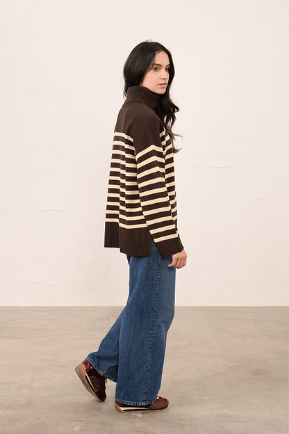 Luisa Jumper - Cocoa Cream Stripe