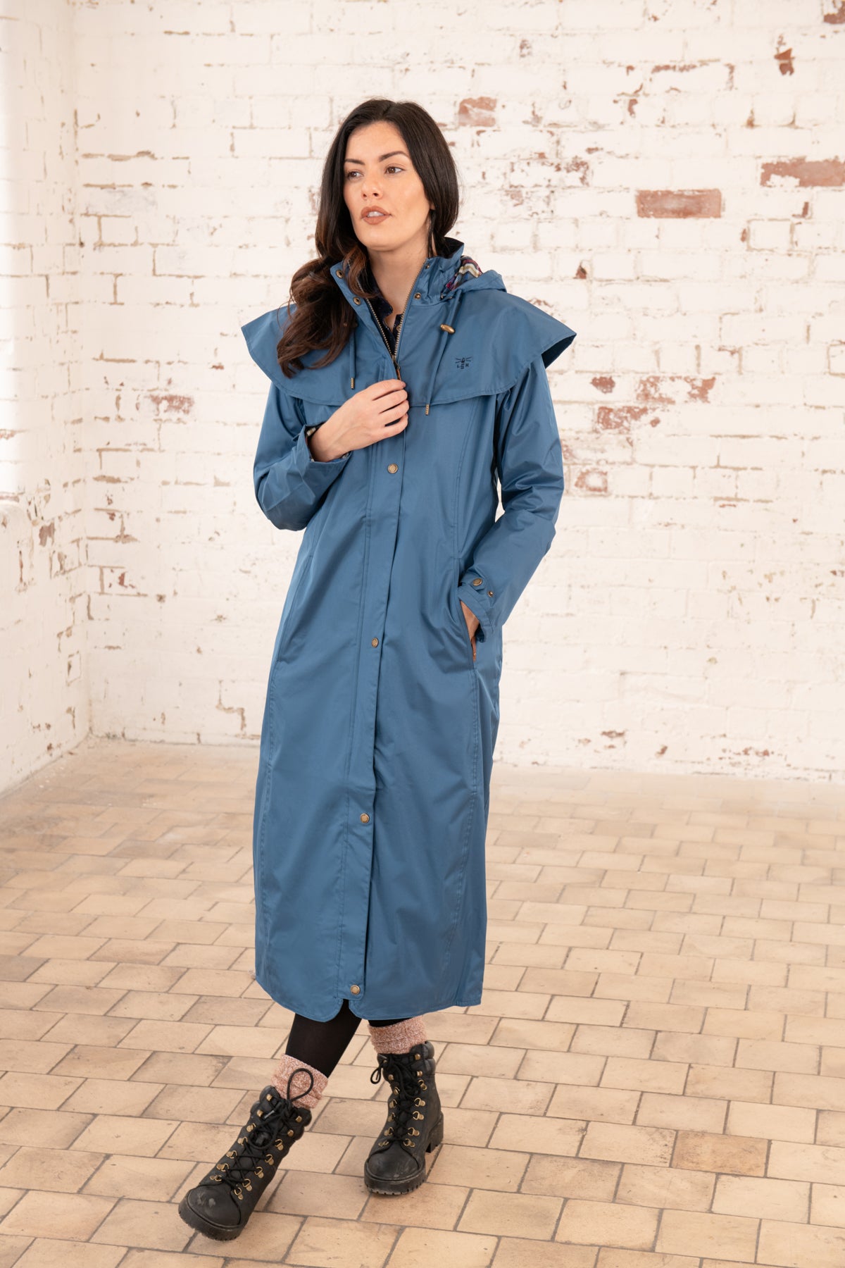 Outback Full Length Waterproof Raincoat - Deep Sea-Lighthouse