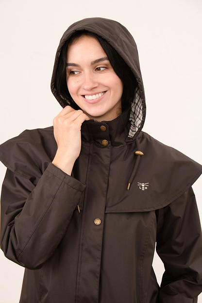 Outback Full Length Waterproof Raincoat - Chocolate
