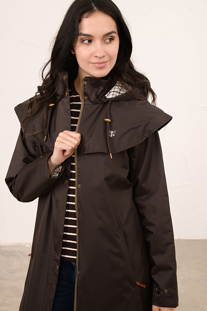 Outback Full Length Waterproof Raincoat - Chocolate
