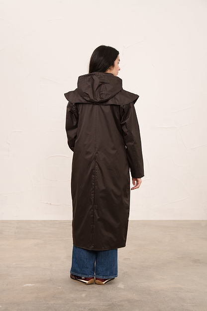 Outback Full Length Waterproof Raincoat - Chocolate