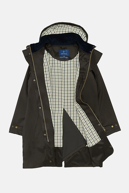 Outrider 3/4 Length Waterproof Raincoat - Chocolate