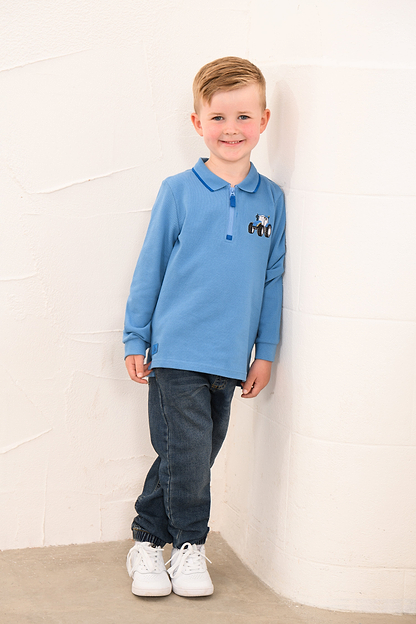 Pier Long Sleeve Top - Blue Tractor