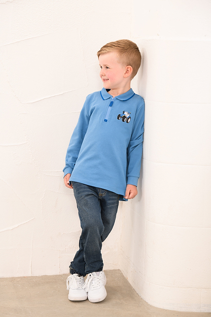 Pier Long Sleeve Top - Blue Tractor