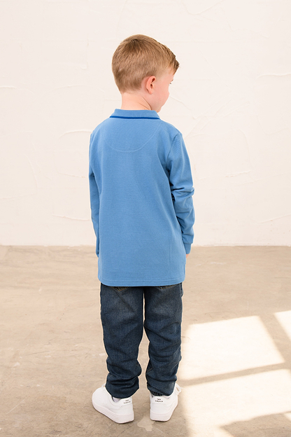 Pier Long Sleeve Top - Blue Tractor
