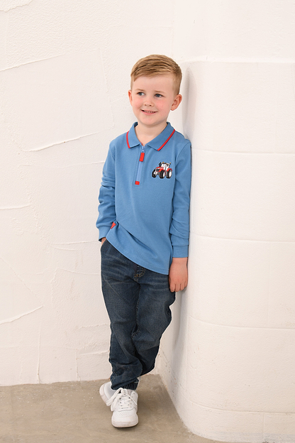 Pier Long Sleeve Top - Blue Tractor