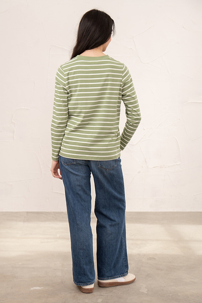 Sorcha Top - Moss Stripe