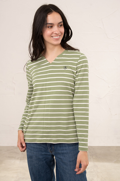 Sorcha Top - Moss Stripe