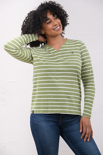 Sorcha Top - Moss Stripe