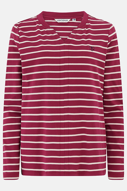 Sorcha Top - Berry Pink Stripe