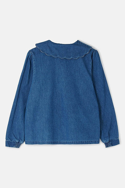 Ada Blouse - Washed Denim - Lighthouse