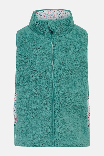 Amber Reversible Gilet - Teal Floral-Lighthouse