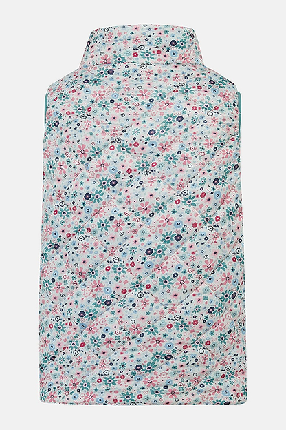 Amber Reversible Gilet - Teal Floral-Lighthouse