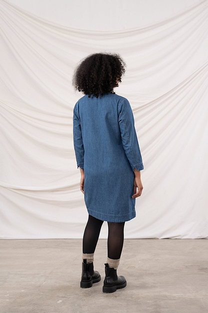Anna Dress - Washed Denim - Lighthouse