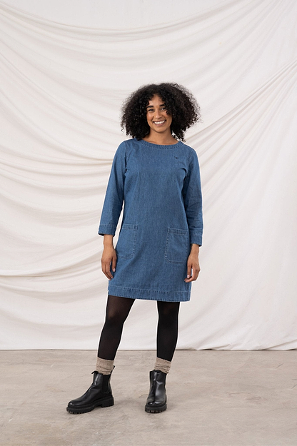 Anna Dress - Washed Denim - Lighthouse