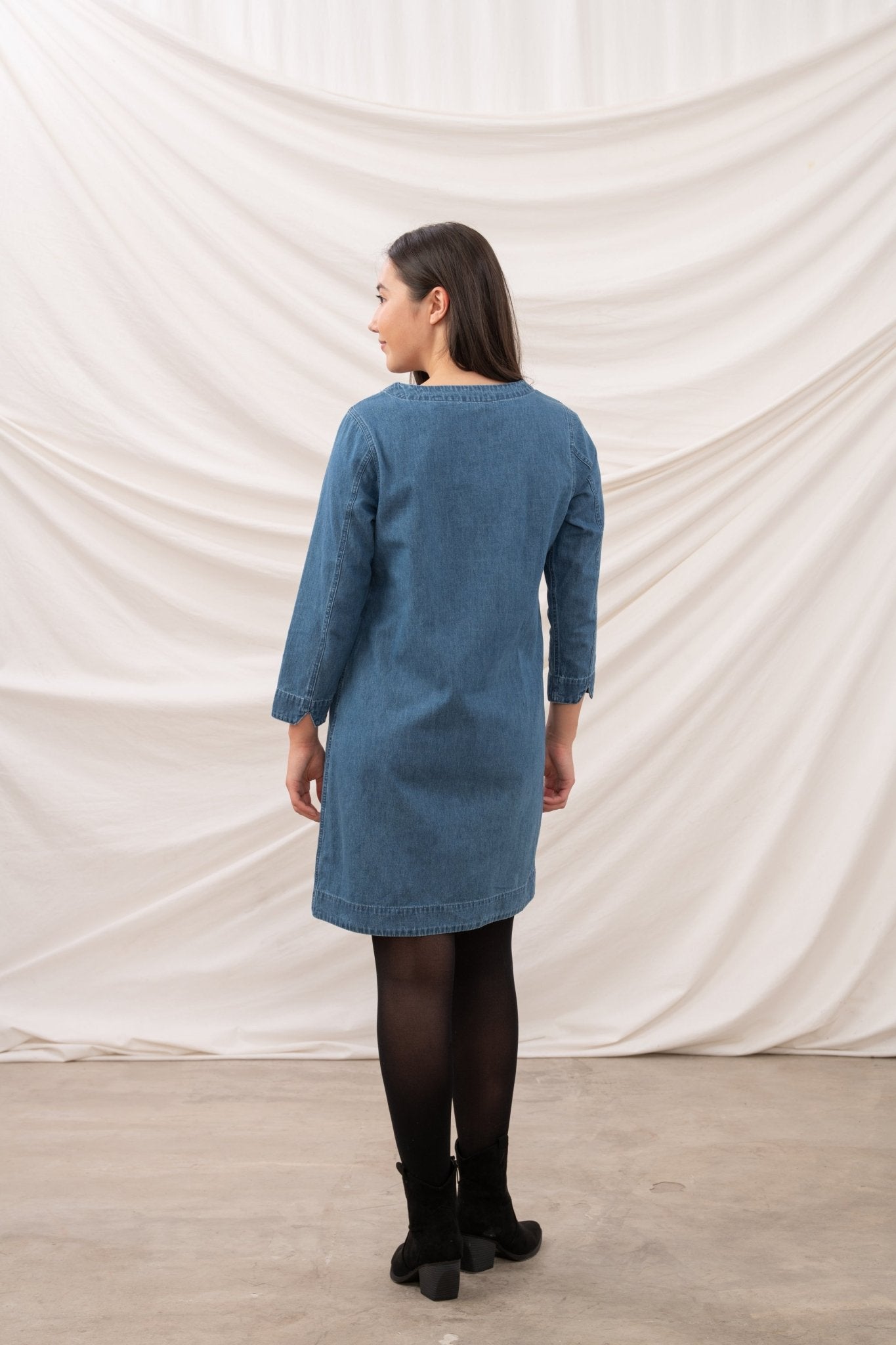 Anna Dress - Washed Denim - Lighthouse