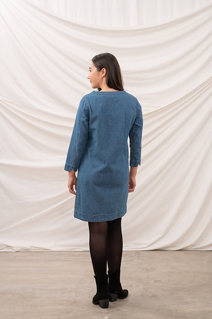 Anna Dress - Washed Denim - Lighthouse
