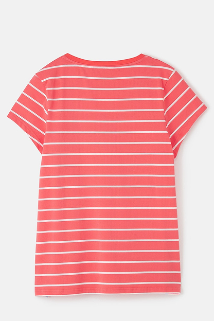 Ariana Tee - Deep Coral Stripe - Lighthouse