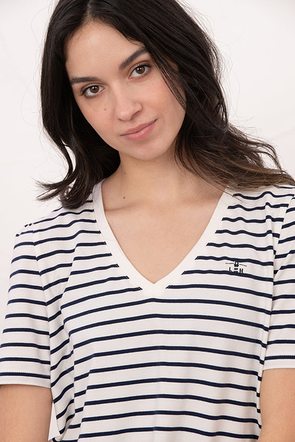 Ariana Tee - Navy Stripe - Lighthouse