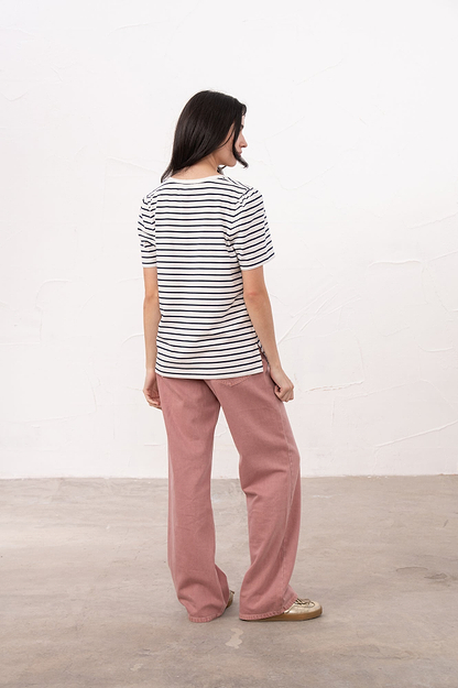 Ariana Tee - Navy Stripe - Lighthouse