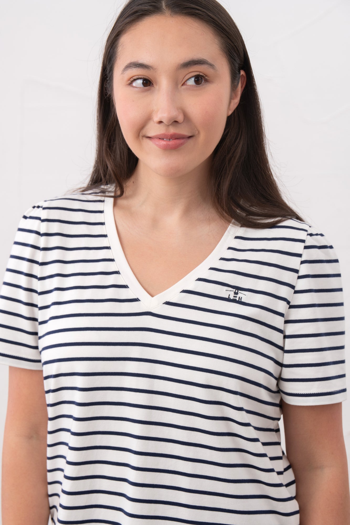 Ariana Tee - Navy Stripe - Lighthouse