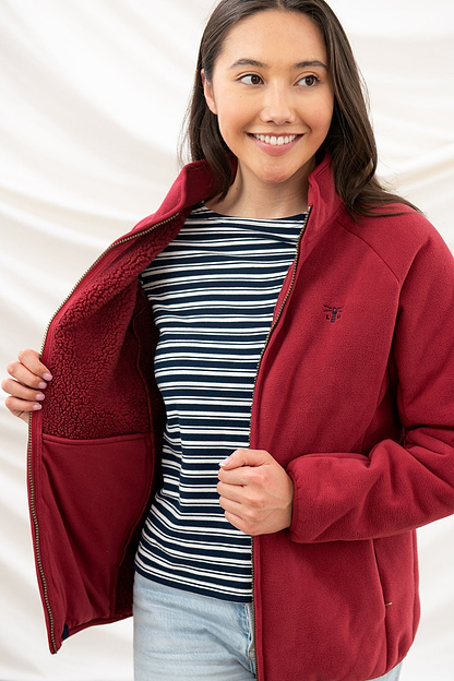 Avon Waterproof Fleece - Maroon - Lighthouse