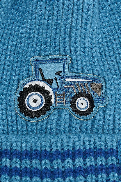 Bobbie Bobble Hat - Blue Tractor-Lighthouse