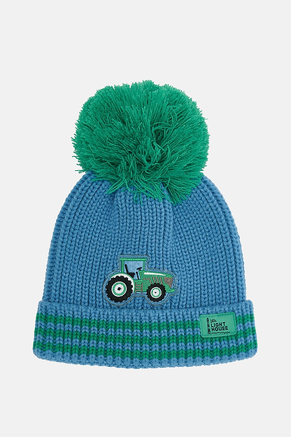 Bobbie Bobble Hat - Green Tractor-Lighthouse