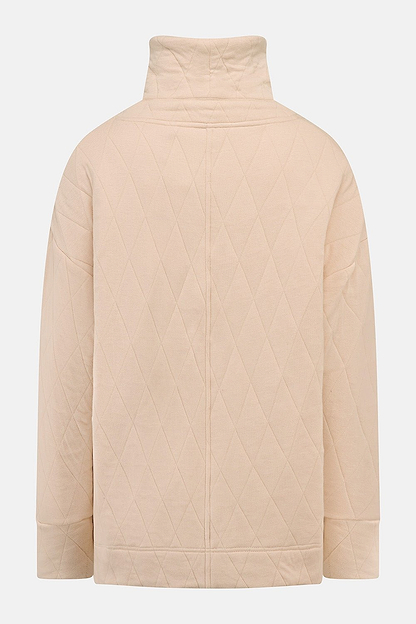 Cameron Quilted Quarter Zip - Irish Cream-Lighthouse