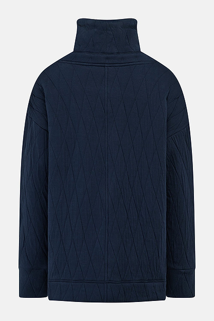 Cameron Quilted Quarter Zip - Navy-Lighthouse